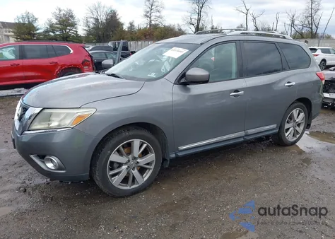 2015 Nissan Pathfinder Platinum z USA, uszkodzony, nr VIN 5N1AR2MMXFC659435